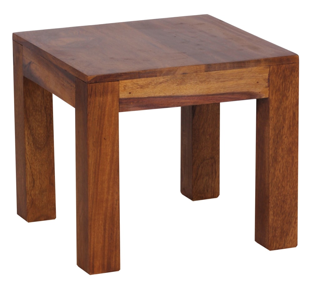Couchtisch quadratisch aus Sheesham Massivholz, Braun - Maisons