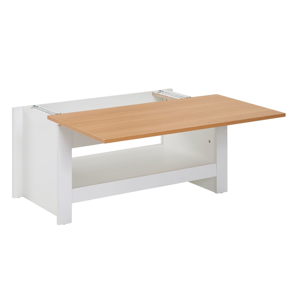 Table basse avec tiroir en aggloméré, blanc Table basse avec tiroir en aggloméré, blanc