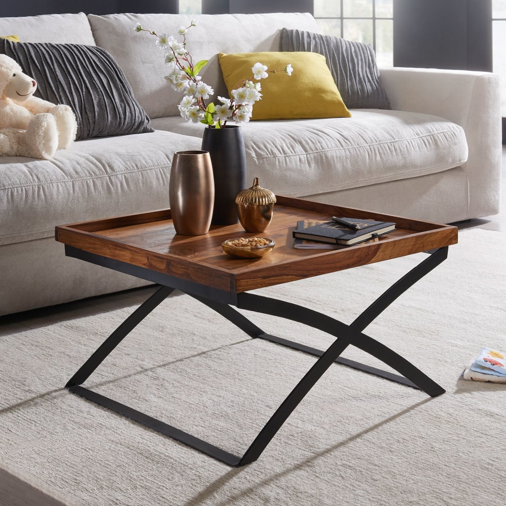 Couchtisch quadratisch aus Sheesham, Braun - Maisons Du Monde