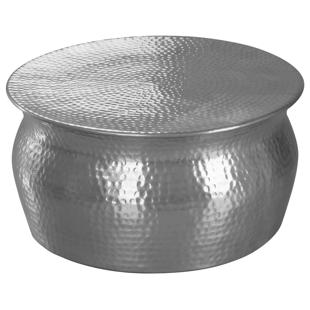 FineBuy Couchtisch orientalisch aus Aluminium, Silber style modern Silber Aluminium