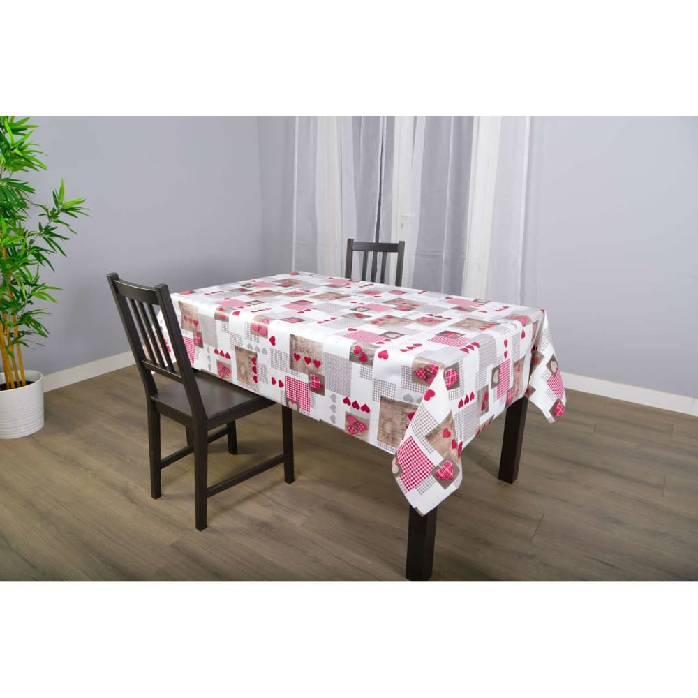 Nappe en toile cirée rectangulaire rouge 140 x 200 cm Nappe en toile cirée rectangulaire rouge 140 x 200 cm