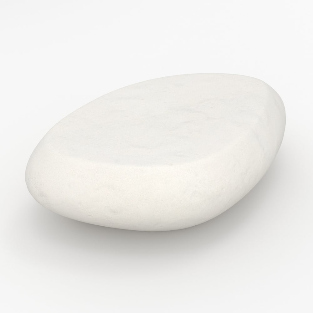 Table basse ovale écrue en fibre d'argile effet béton 105 cm - Maisons du Monde
