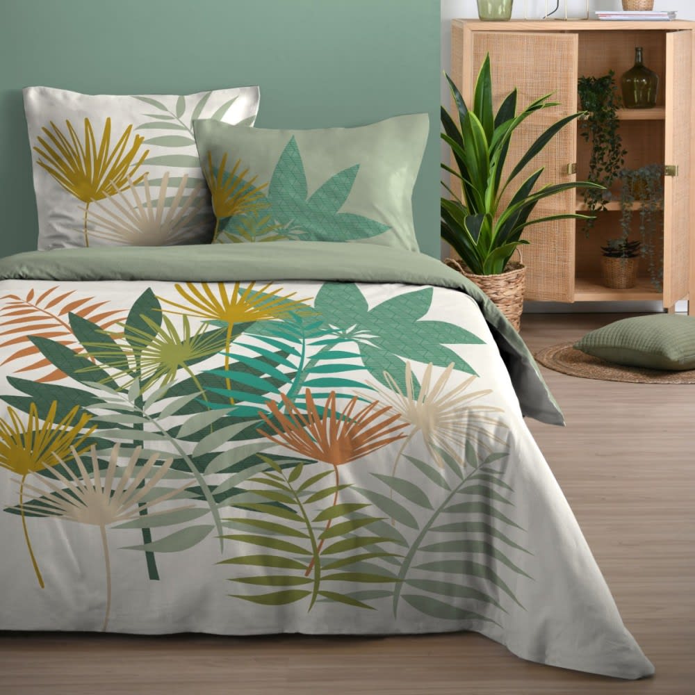 Parure de couette 100% coton 57 fils imprimée 240x220cm 2 taies