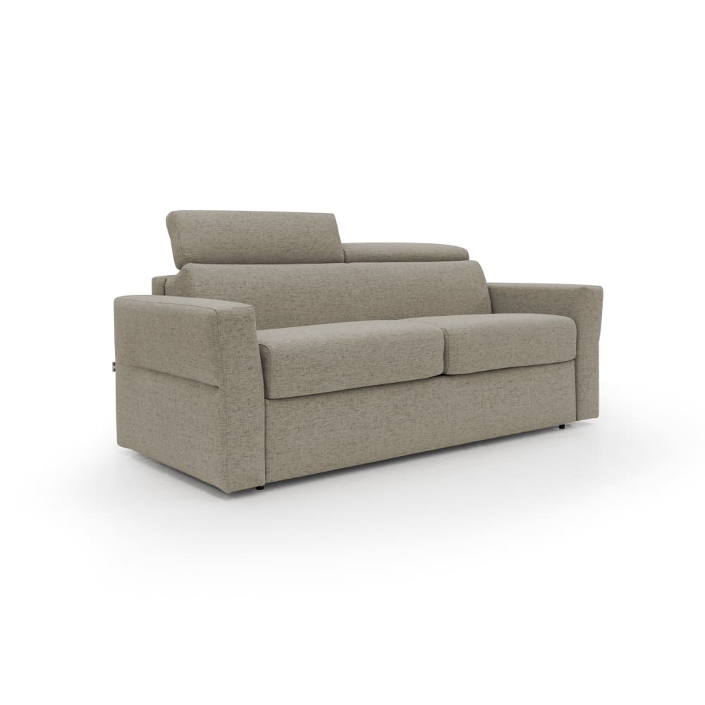 Canapé lit matelas h18 - brun