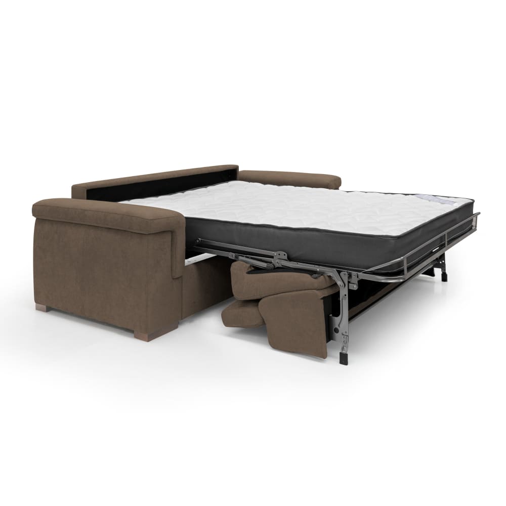 Canapé convertible matelas h18 220 cm brun