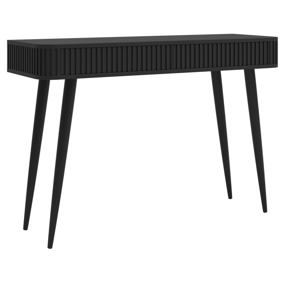 Coiffeuse avec 2 tiroirs noir 113 cm