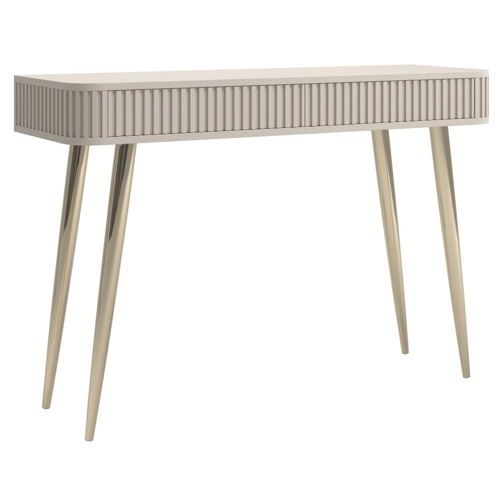 Selsey Schminktisch mit 2 Schubladen, Greige, 113 cm style modern Taupe Spanplatte
