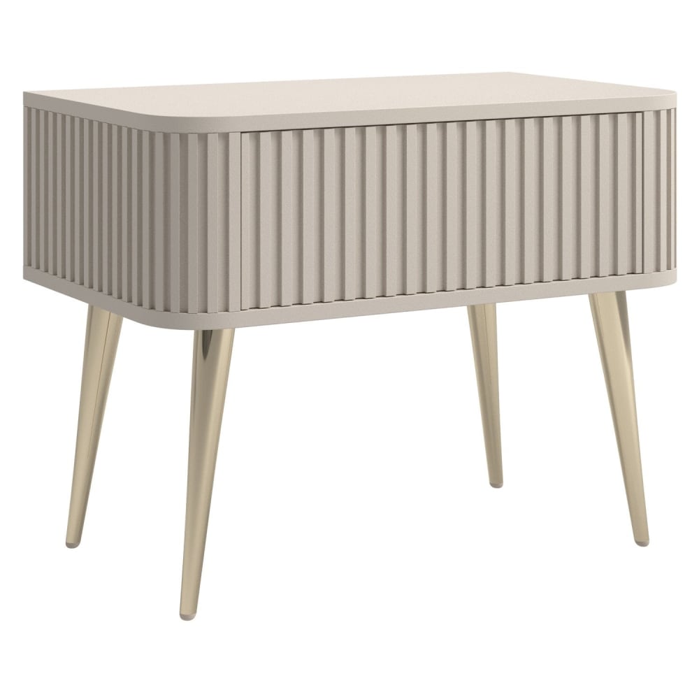 Selsey Nachttisch mit Schublade, greige, 63 cm style modern Taupe Spanplatte