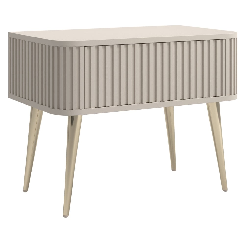 Table de chevet avec tiroir grège 63 cm