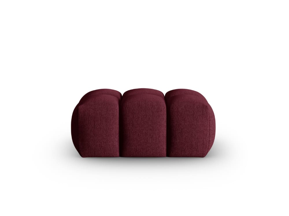 Pouf en tissu structurel - bordeaux