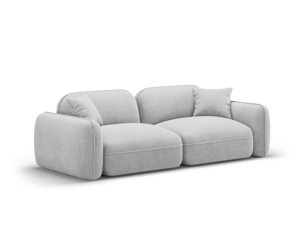 Canapé modulable 3 places en velours gris clair - Maisons du Monde