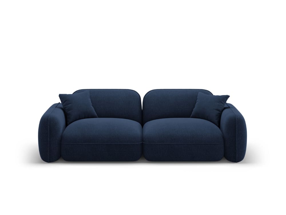 Canapé modulable 3 places en velours bleu foncé