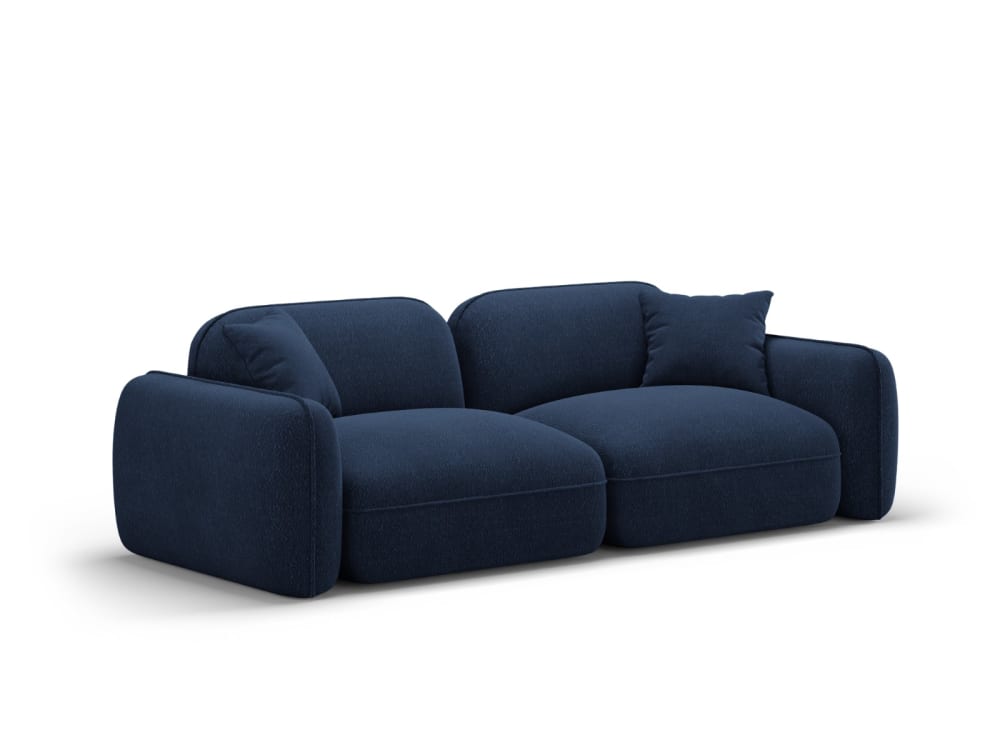 Canapé modulable 3 places en velours bleu foncé - Maisons du Monde
