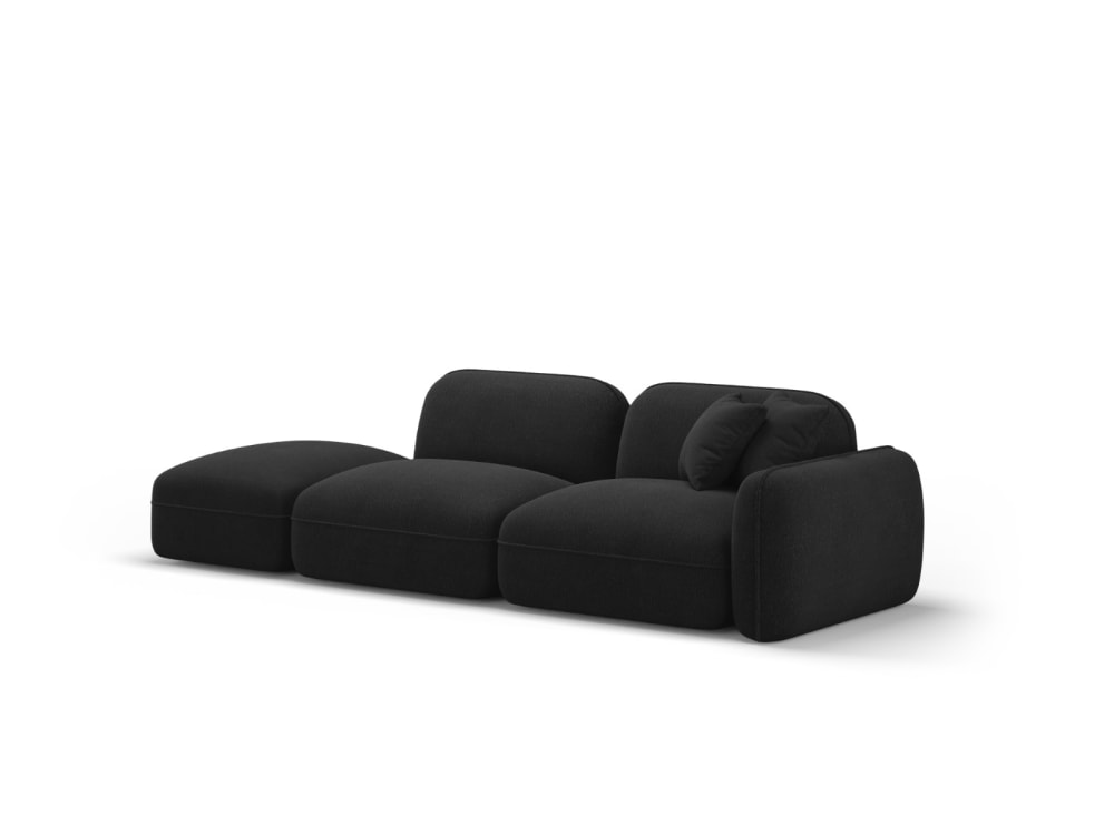 Canapé modulable gauche 3 places en velours anthracite - Maisons du Monde