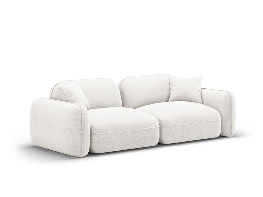 Canapé modulable 3 places en velours ivoire - Maisons du Monde