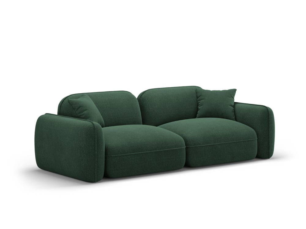 Canapé modulable 3 places en velours vert - Maisons du Monde