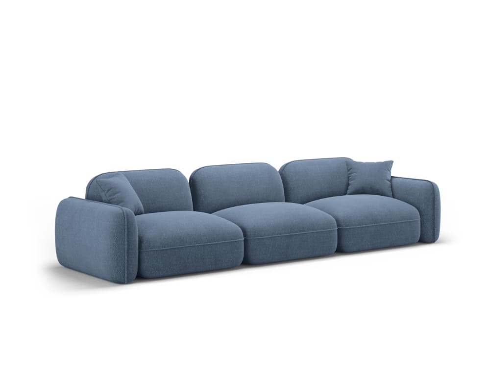 Canapé modulable 4 places en velours blue jeans - Maisons du Monde
