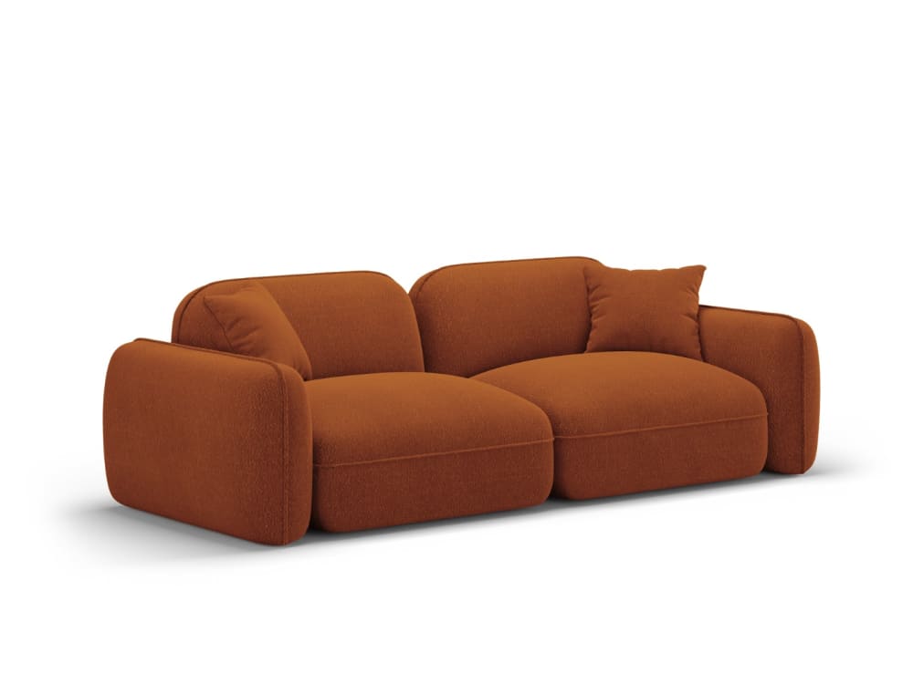 Canapé modulable 3 places en velours terracotta - Maisons du Monde