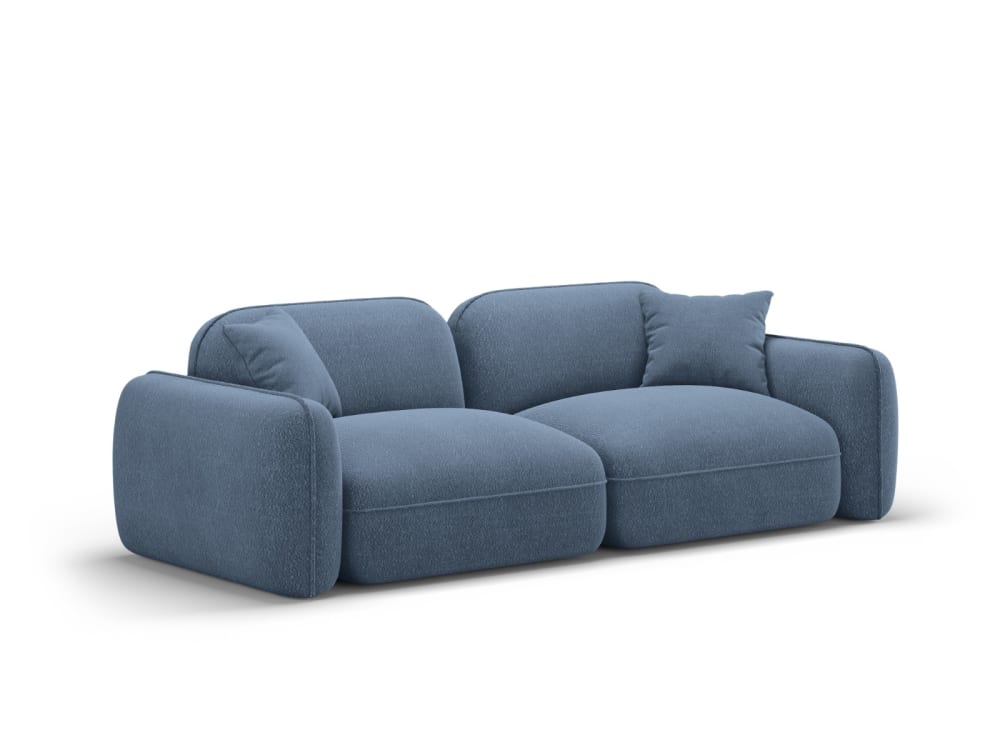 Canapé modulable 3 places en velours blue jeans - Maisons du Monde