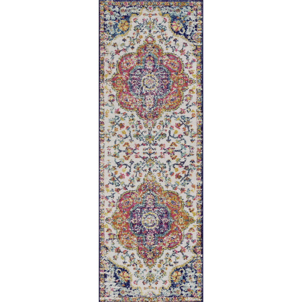 Tapis de Couloir Vintage Oriental Multicolore/Rose 80x230