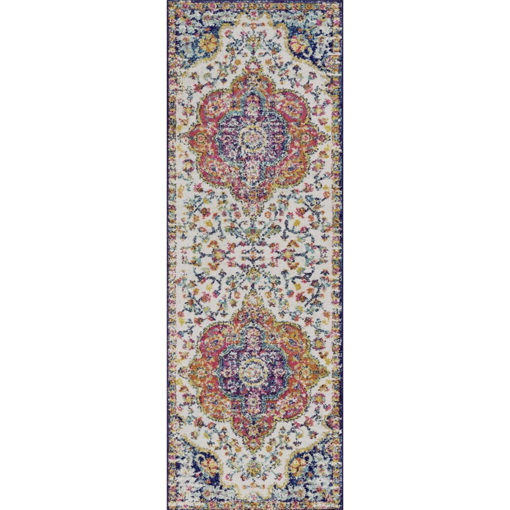 Tapis de couloir vintage oriental multicolore/rose 80x230 - Maisons du Monde