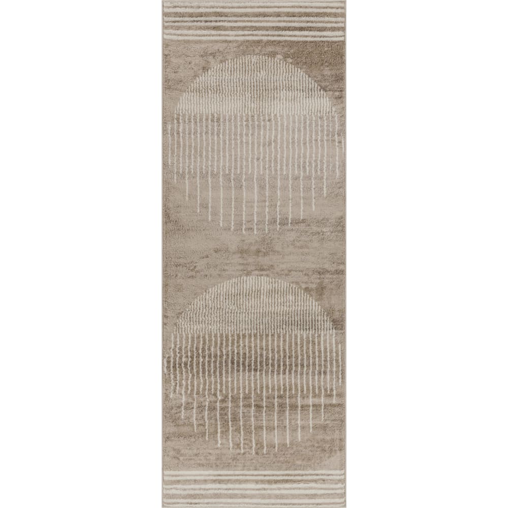 Tapis de Couloir Scandinave Moderne Brun/Beige 80x220
