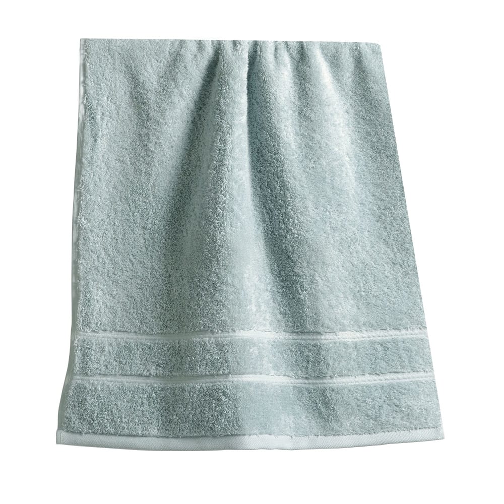 Serviette invité en coton bleu opaline 30x50cm