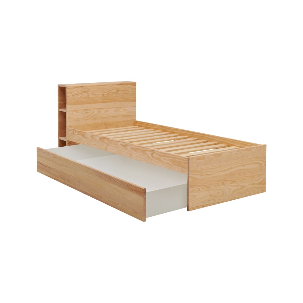 CAMIF - Lit rangement effet bois 90 x 190 cm