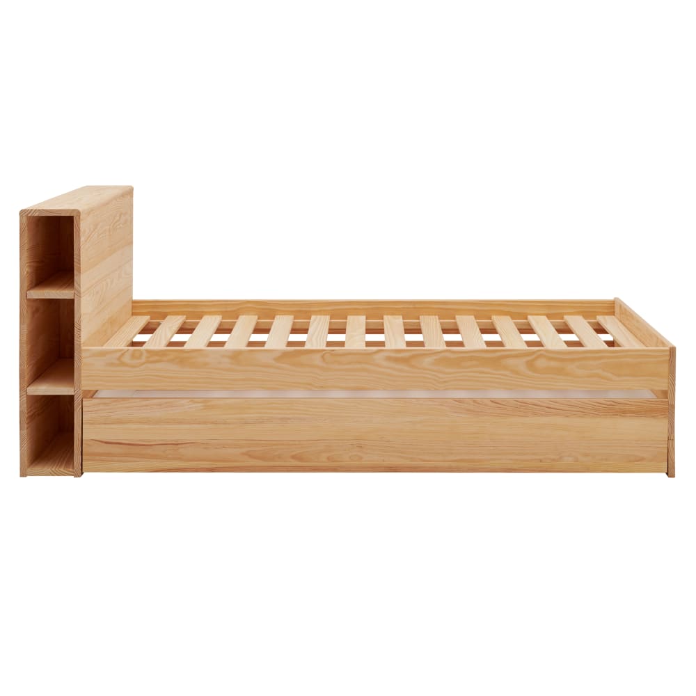 Lit rangement effet bois 90 x 190 cm (CAMIF) - Image 2