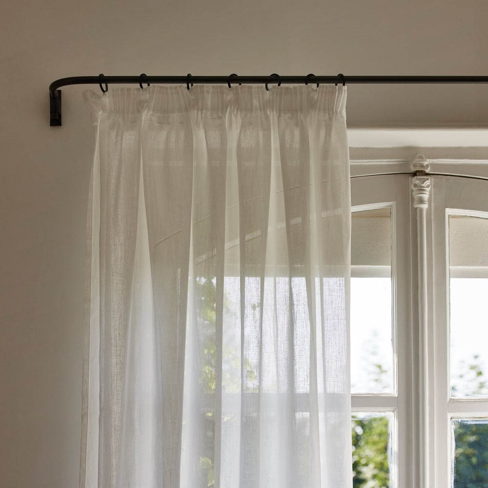 Voilage aspect lin vaporeux blanc 145x350 cm - Maisons du Monde