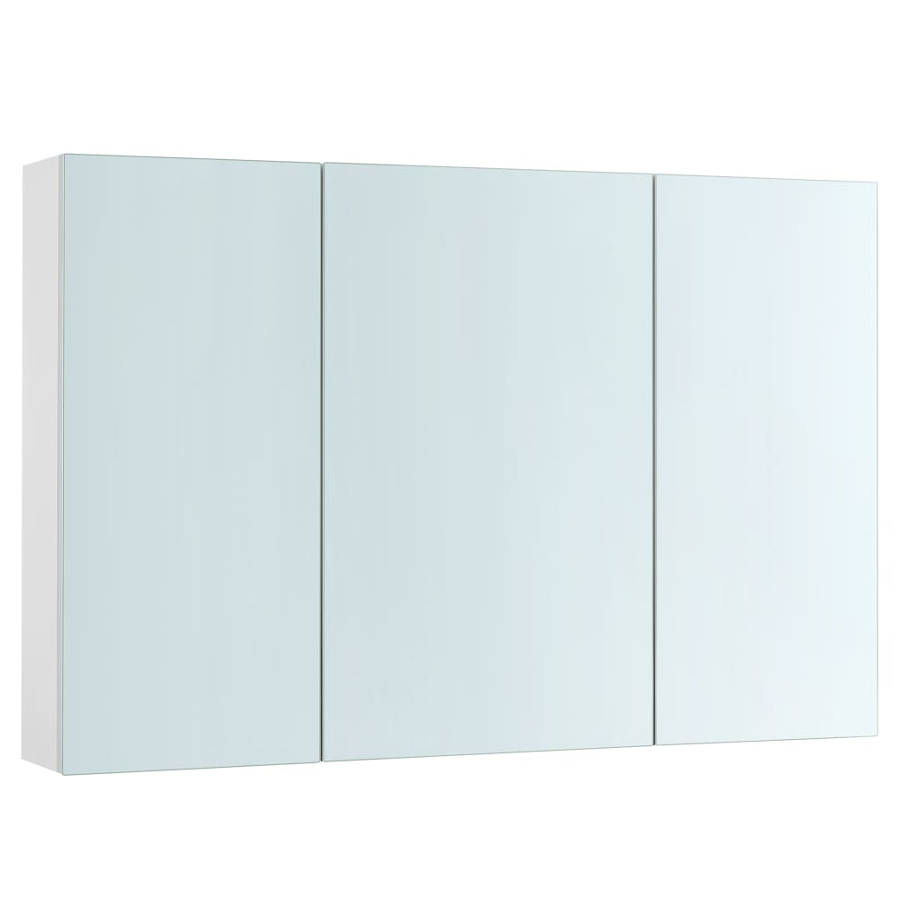 VASAGLE Armoire de toilette murale avec 3 portes miroir 90 x 15 x 60 cm blanc style contemporain Blanc Panneau De Particules - 90x60x15cm