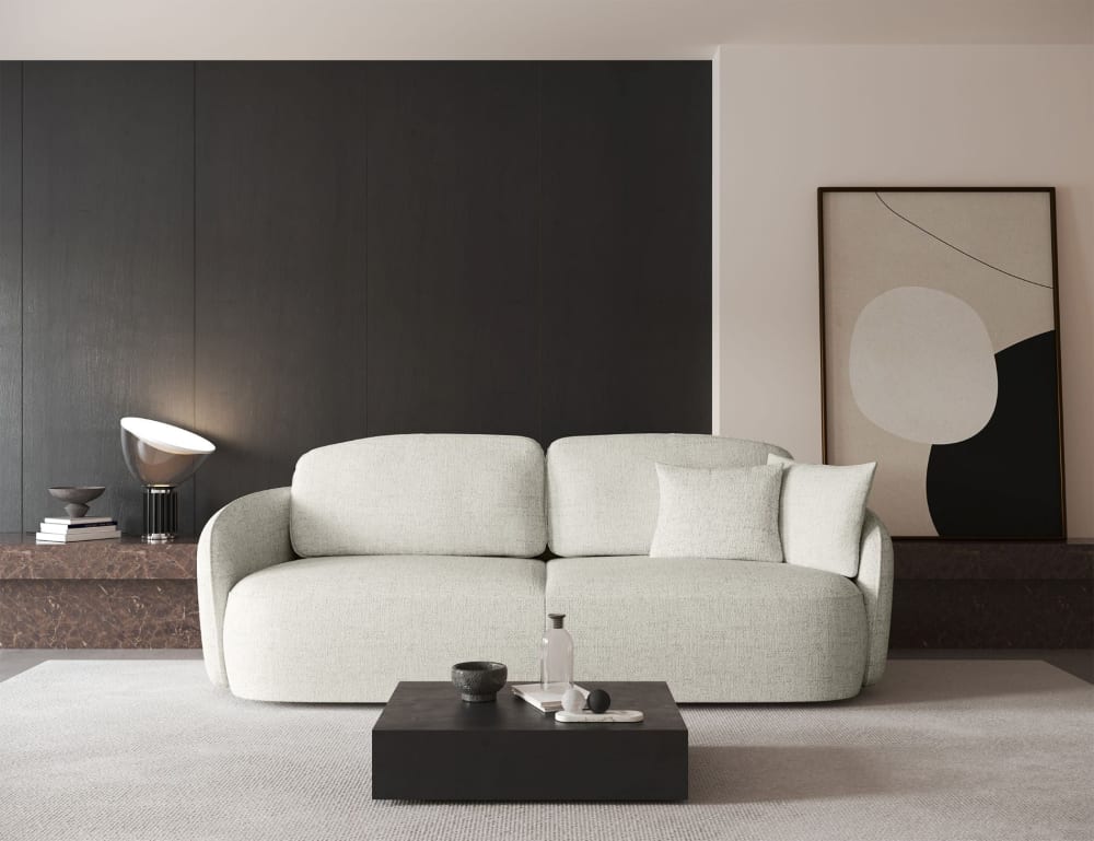 Canapé convertible 3 places crème - Maisons du Monde