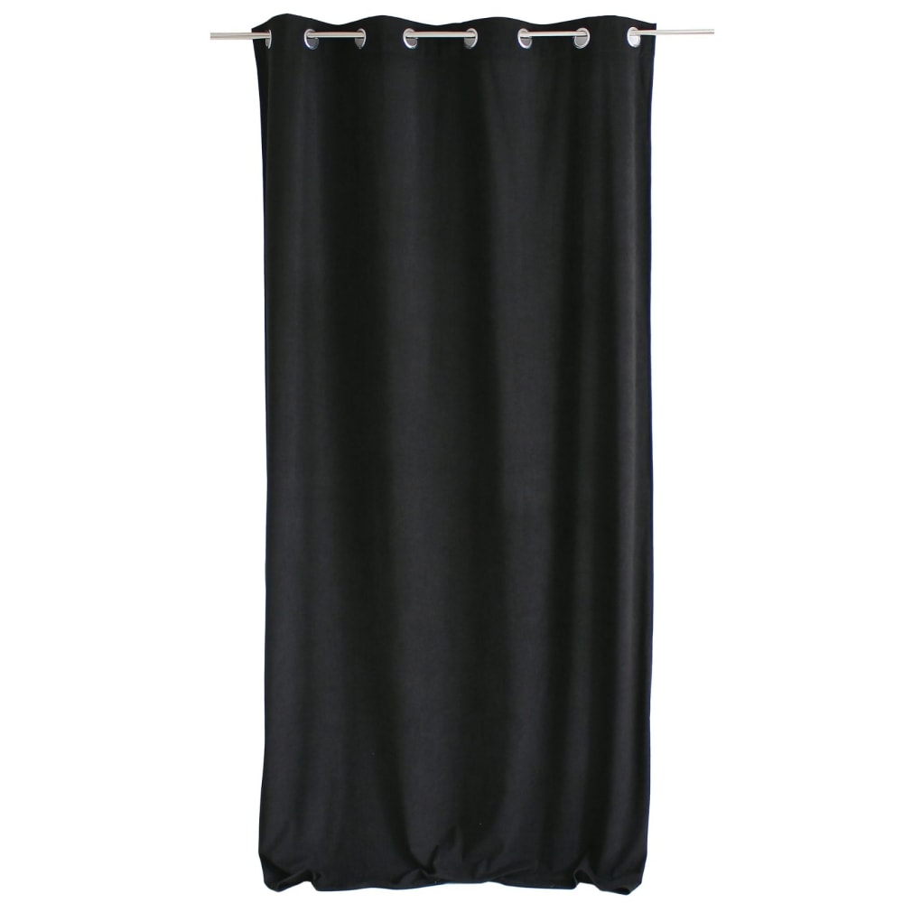 Home Maison Rideau tamisant en velours noir style contemporain Certifié Oeko-Tex - Pes - Polyester