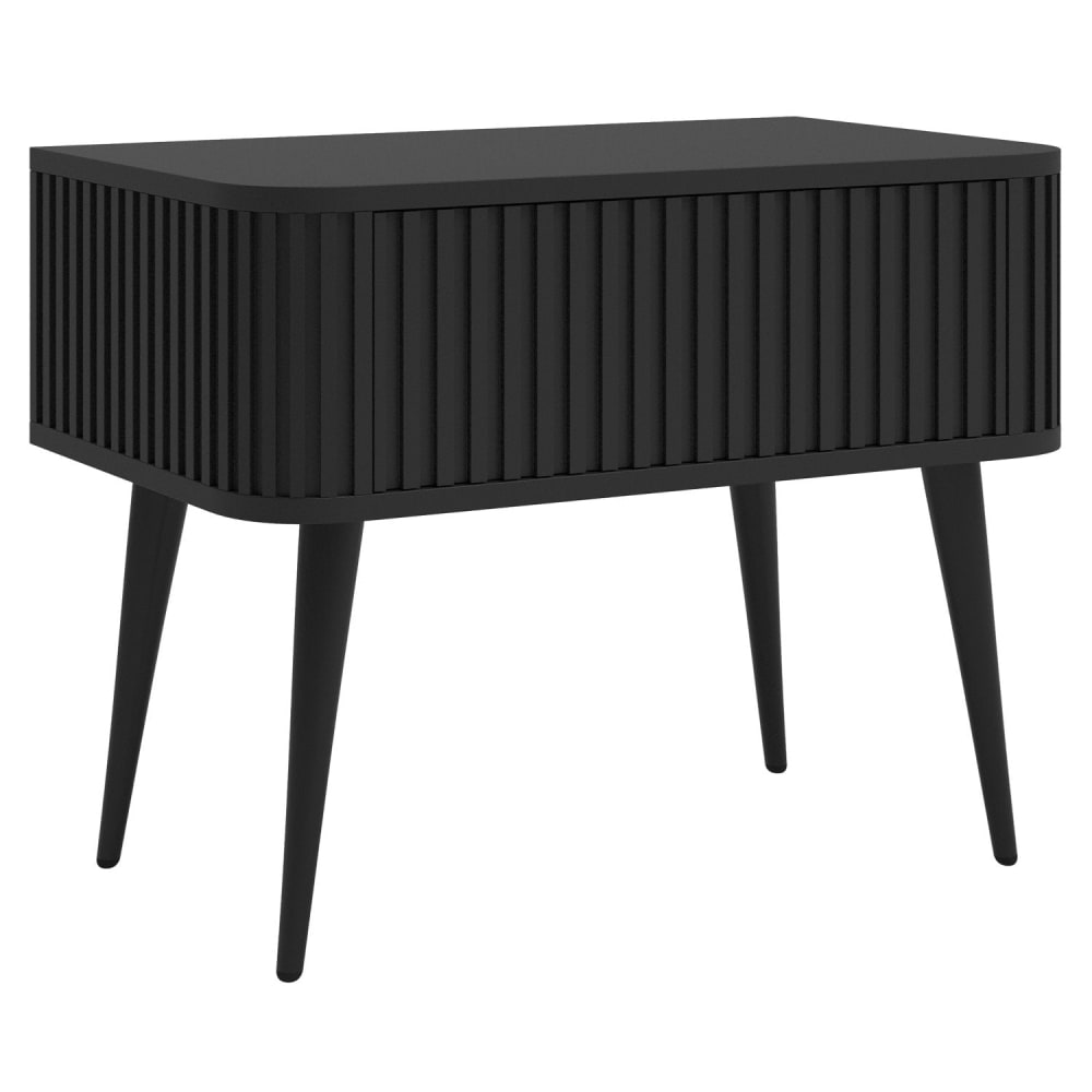 Selsey Nachttisch mit Schublade, schwarz, 63 cm style modern - Spanplatte