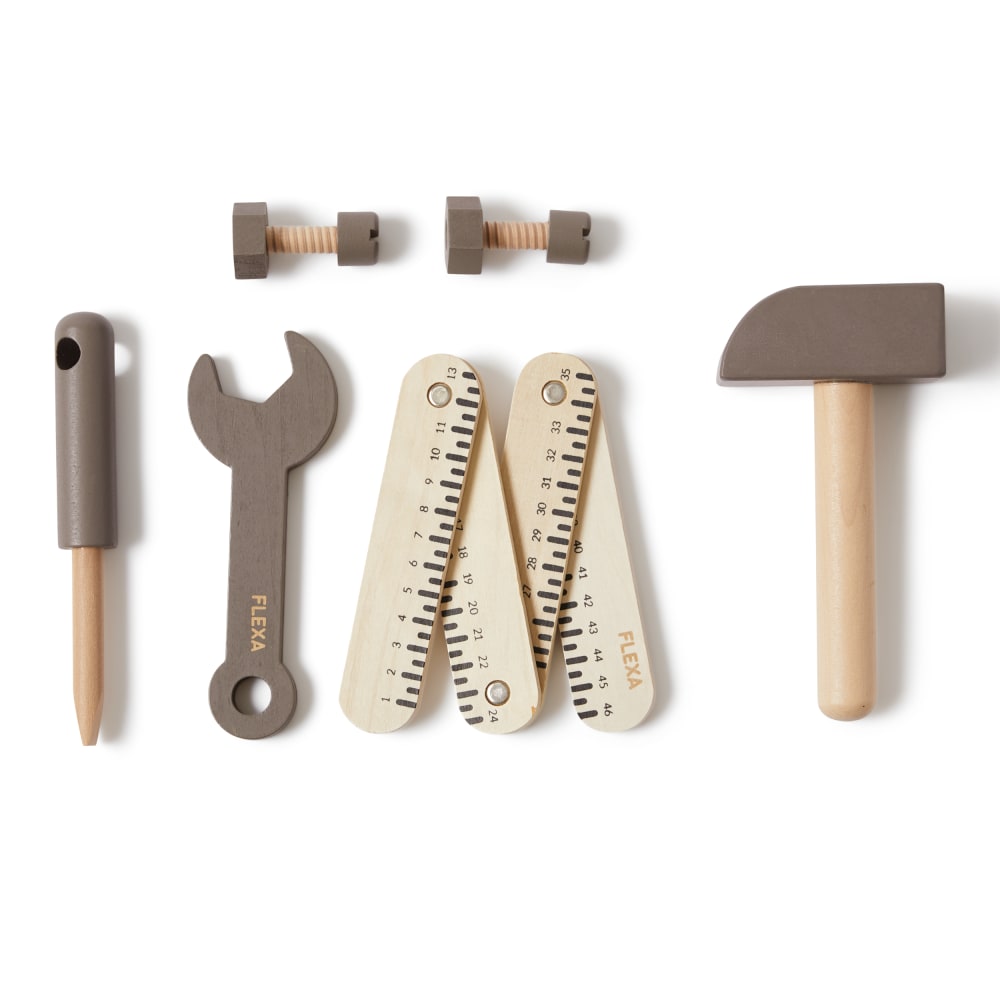 Ensemble d’outils en bois gris 3x17cm - Maisons du Monde