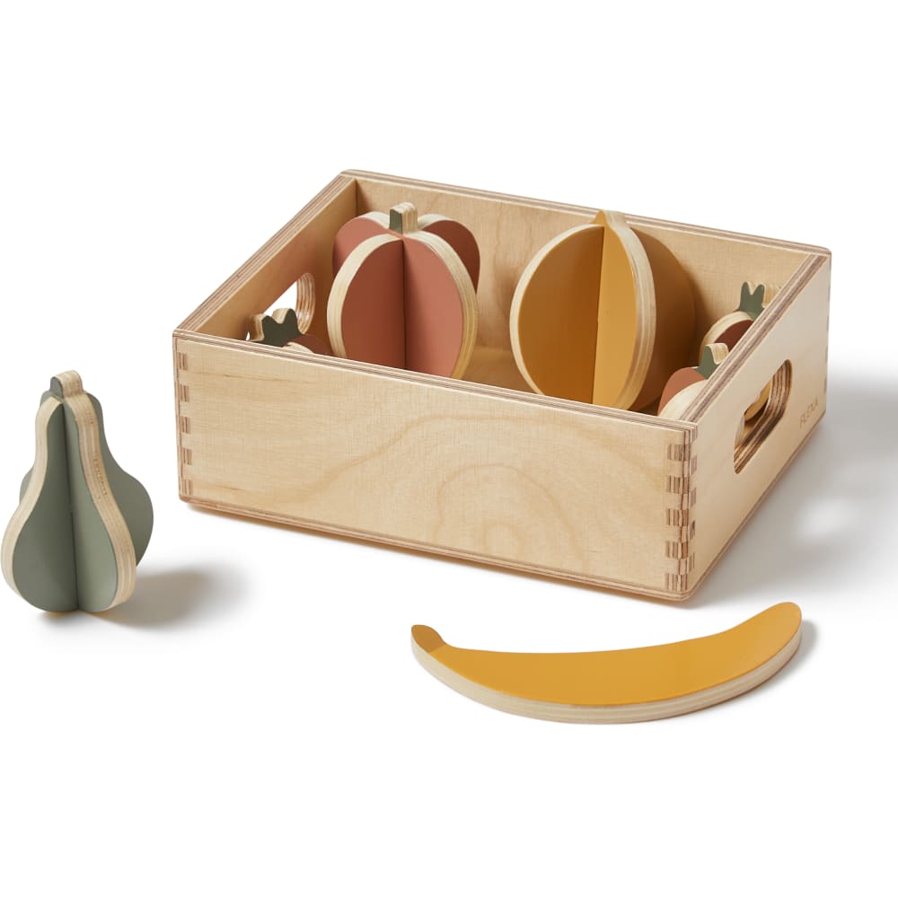 Flexa Ensemble de fruits en bois multicolore 15x19cm Multicolore Bois - 19x7x15cm