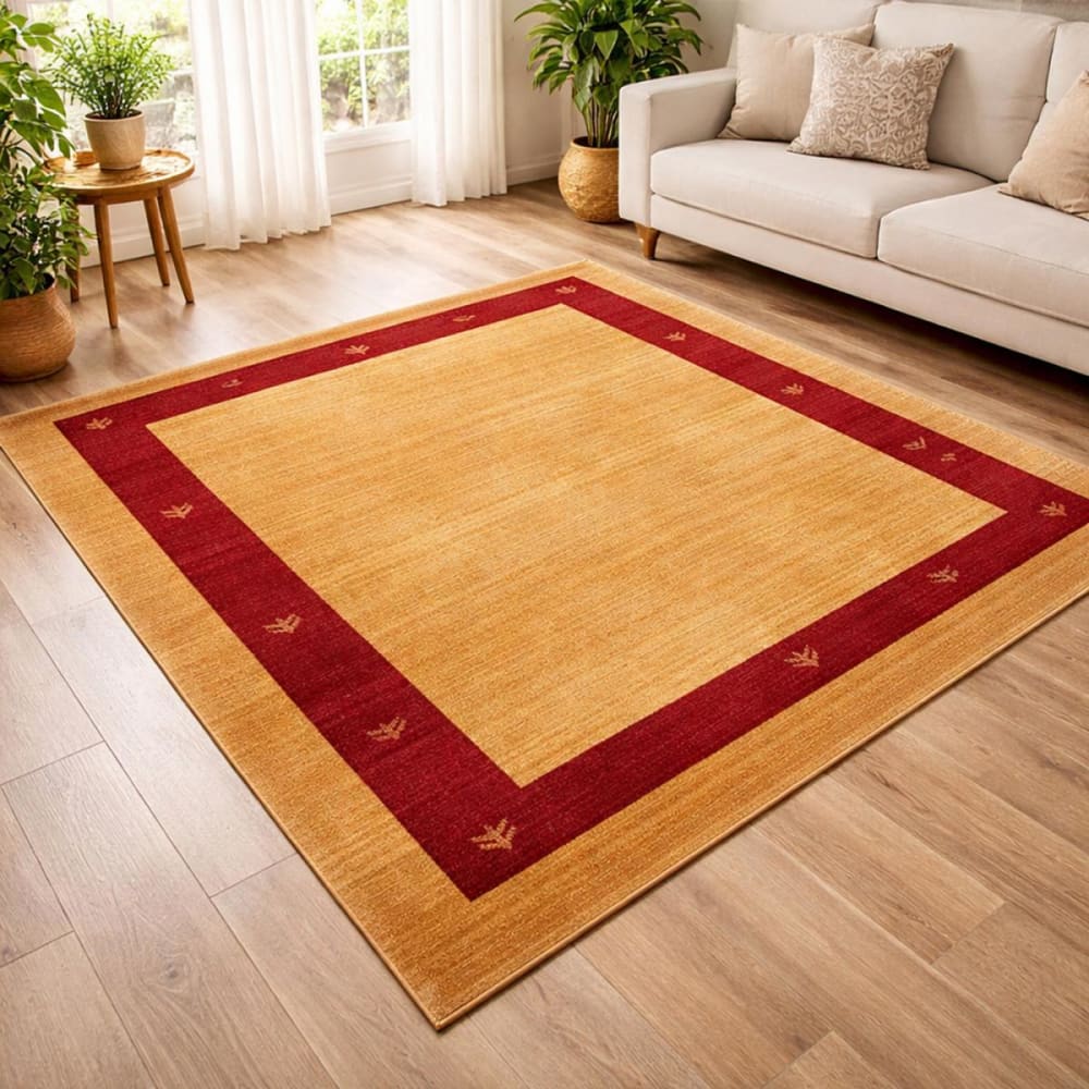 Tapis salon motif simple doux et soyeux, beige 120x180 - Maisons du Monde