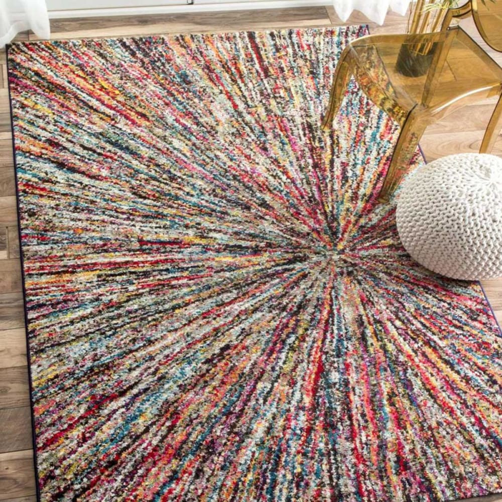 Tapis salon tissé motif ethnique doux et soyeux, multicolore 200x290 - Maisons du Monde
