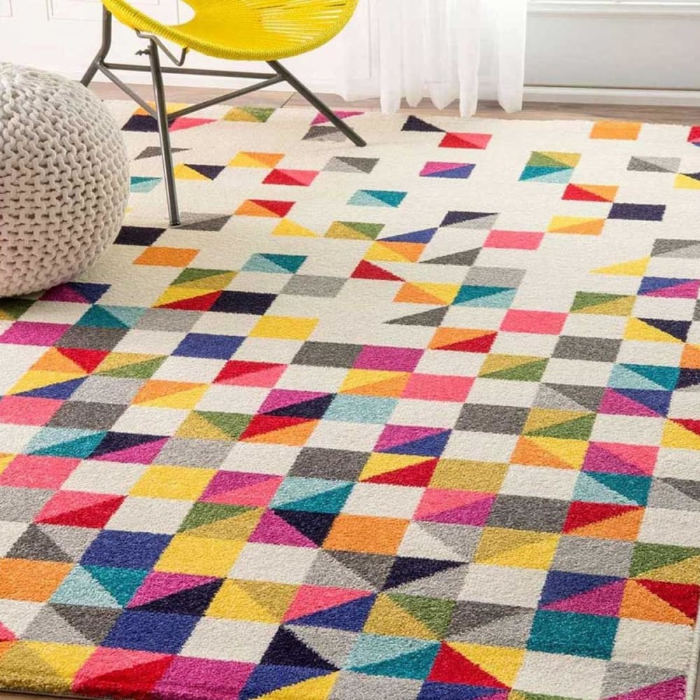 Wohnzimmerteppich, weich und seidig, 120x170, mehrfarbig -