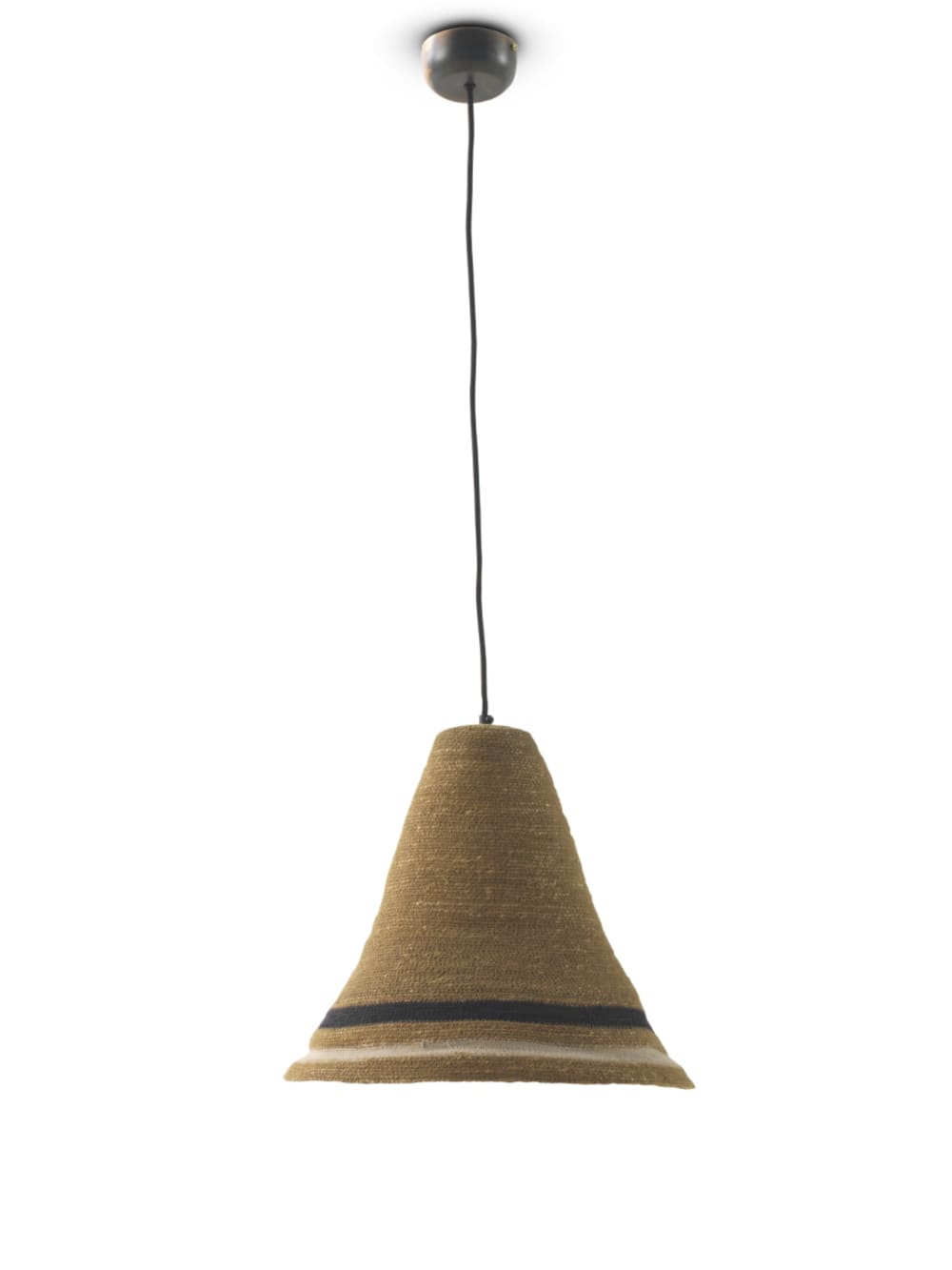 Plafonnier en fibres naturelles tressées