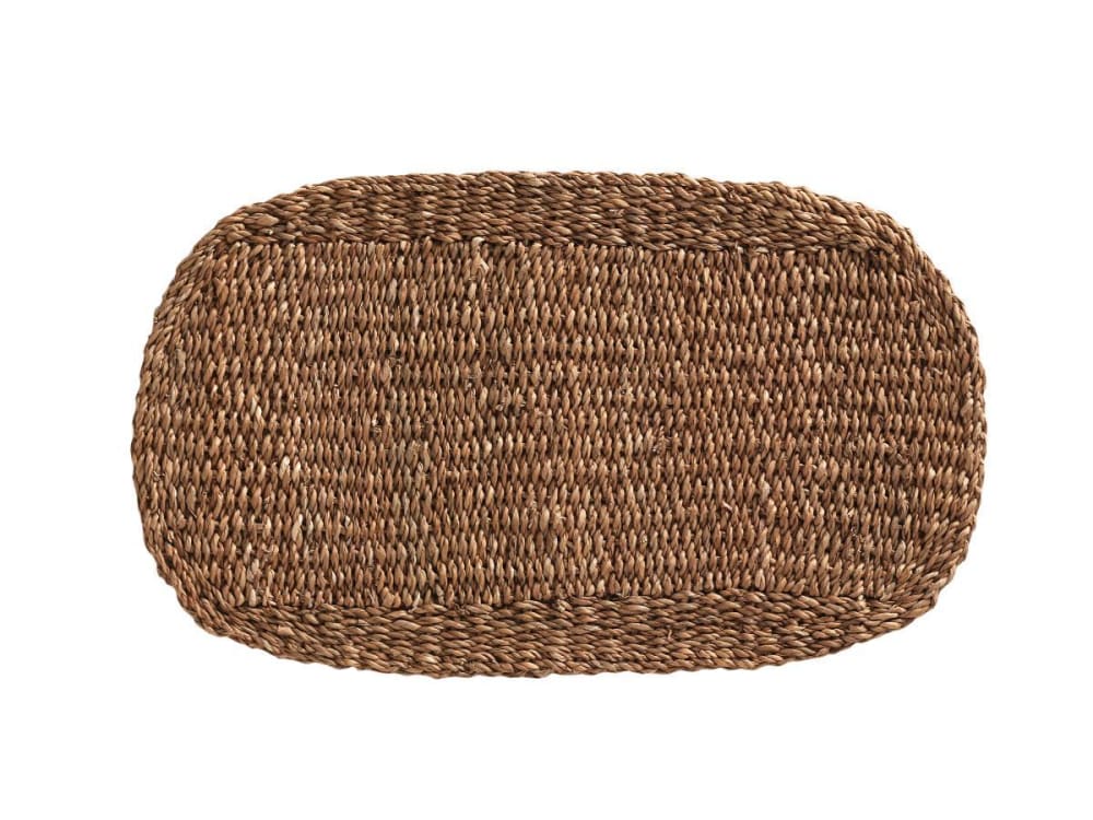 Tapis d'algues naturel ovale 75x45 cm