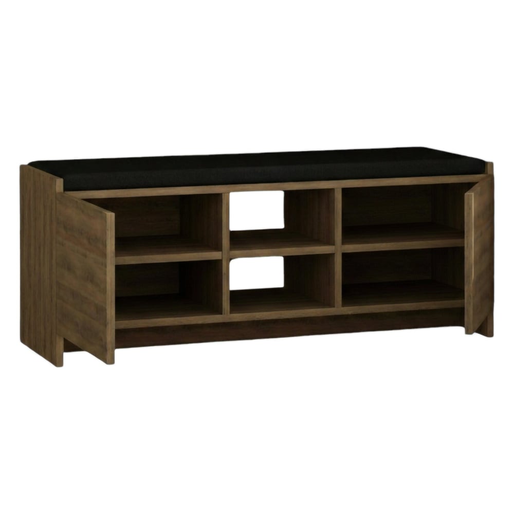 Dmora Schuhschrank Eiche Holzoptik 110x37h43 cm style modern Braun Holz