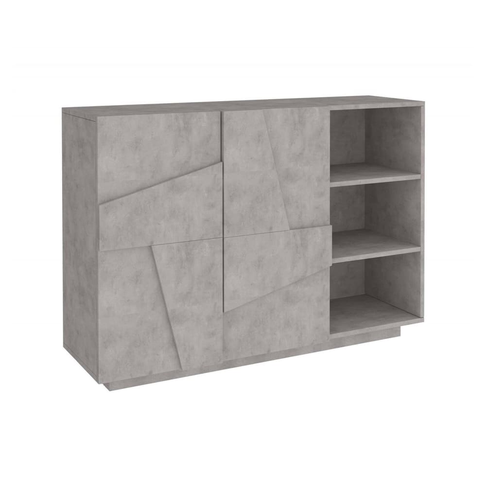 Buffet effet bois ciment 121x38h86 cm