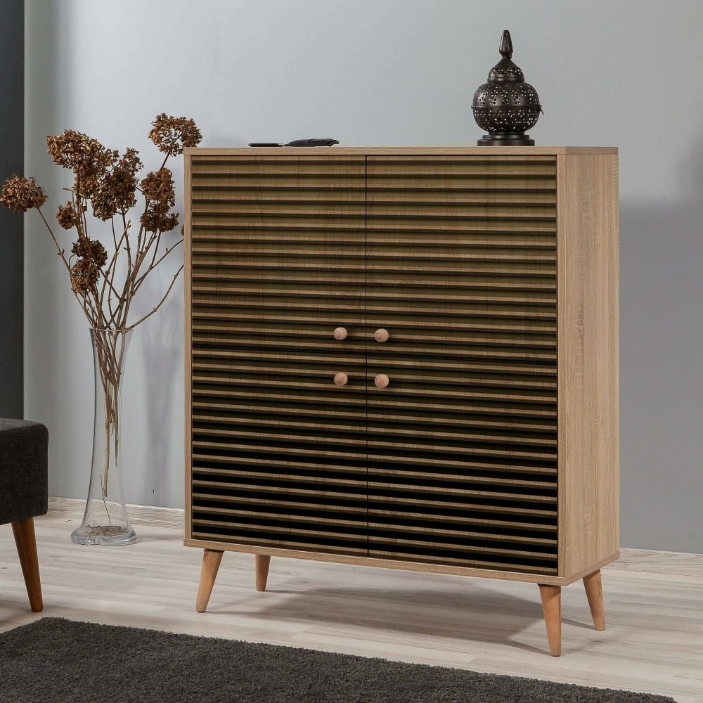 Sideboard Eiche Holzeffekt 95x36h111 cm - Maisons Du Monde