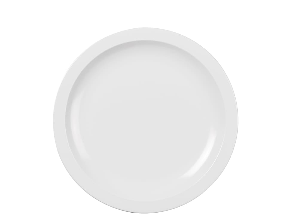 Assiette plate 24,5cm en plastique blanc Assiette plate 24,5cm en plastique blanc