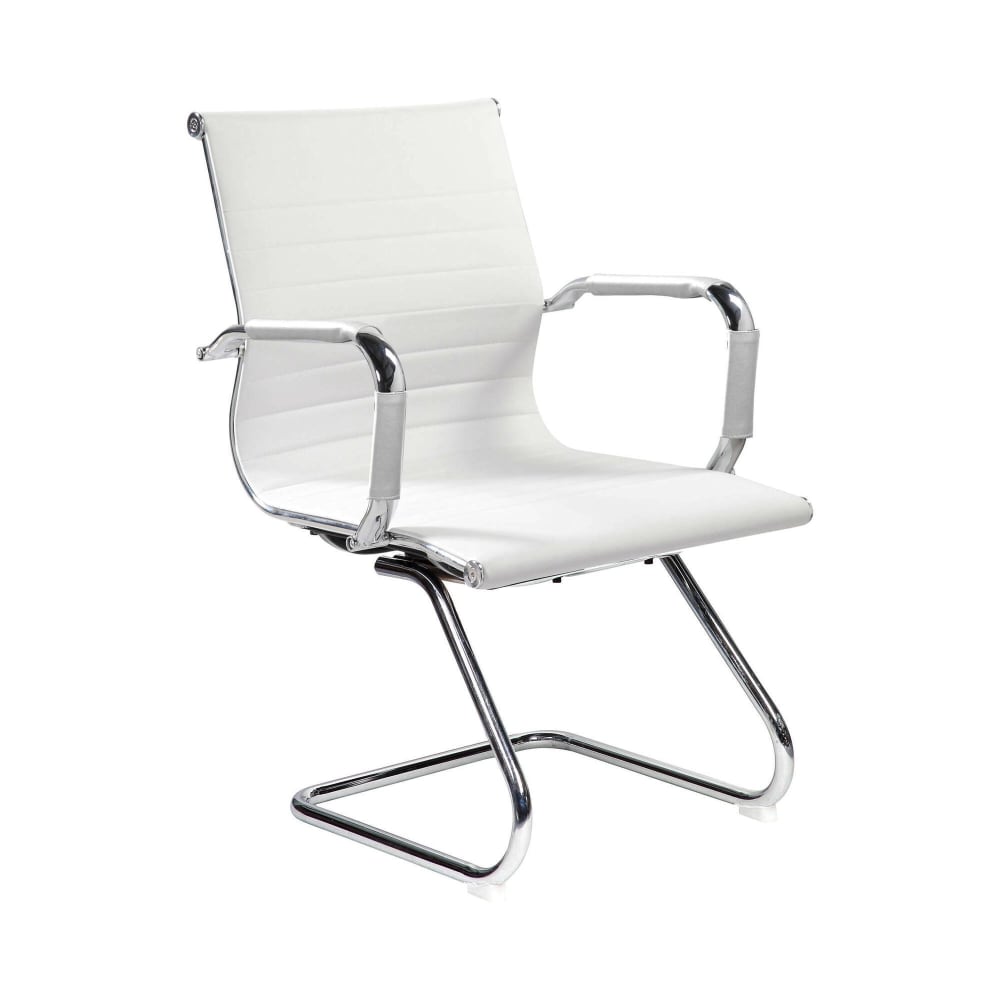 chaise en similcuir blanc