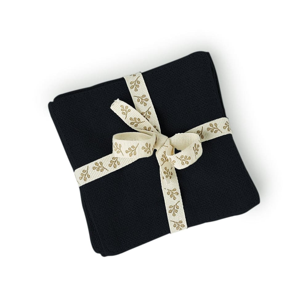 Sous-verres (x4) lin lavé 10x10 fusain