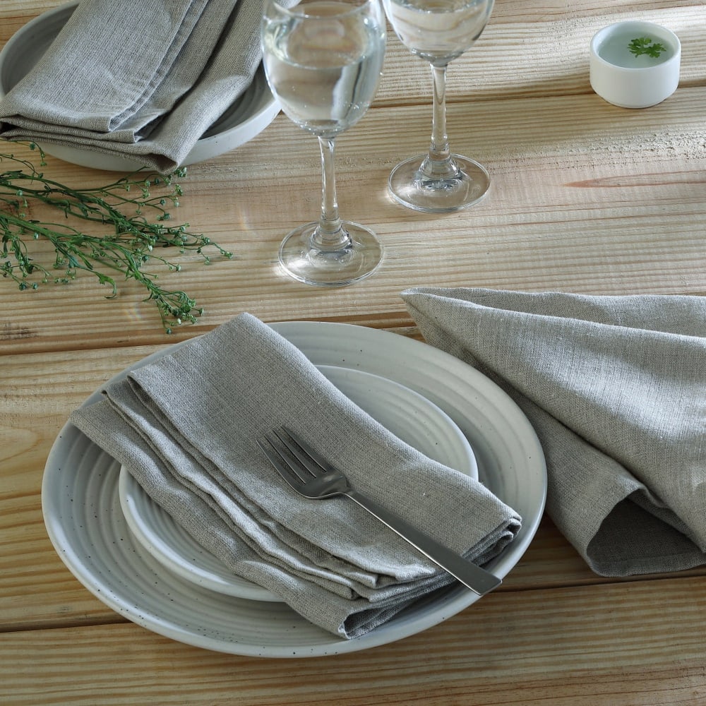 4er-set Stoffservietten aus Leinen 45x45 - Maisons Du Monde