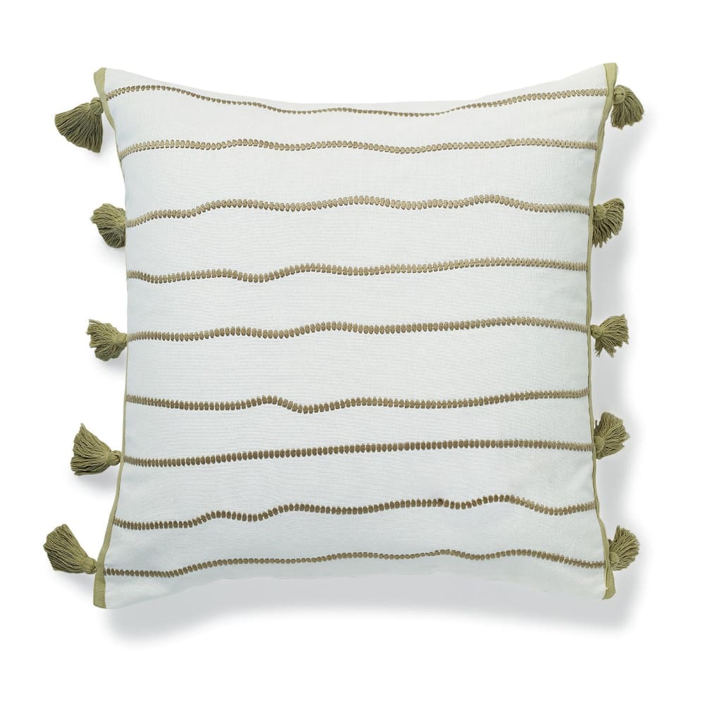 Febronie Coussin toile de coton 50x50 sable style inspirations d'ailleurs Beige Certifié Oeko-Tex