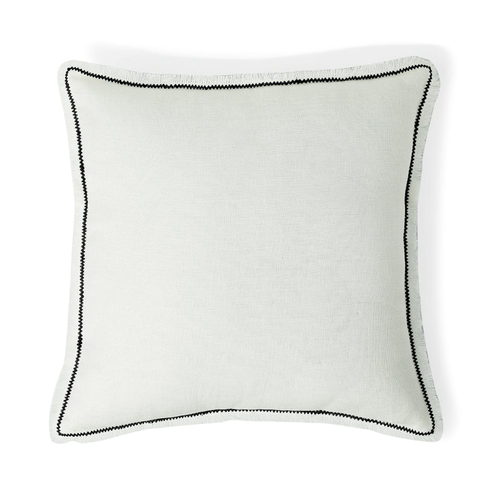Febronie Kissen aus Leinen 50x50 style classic chic Weiß Öko-Tex Zertifikat Leinen